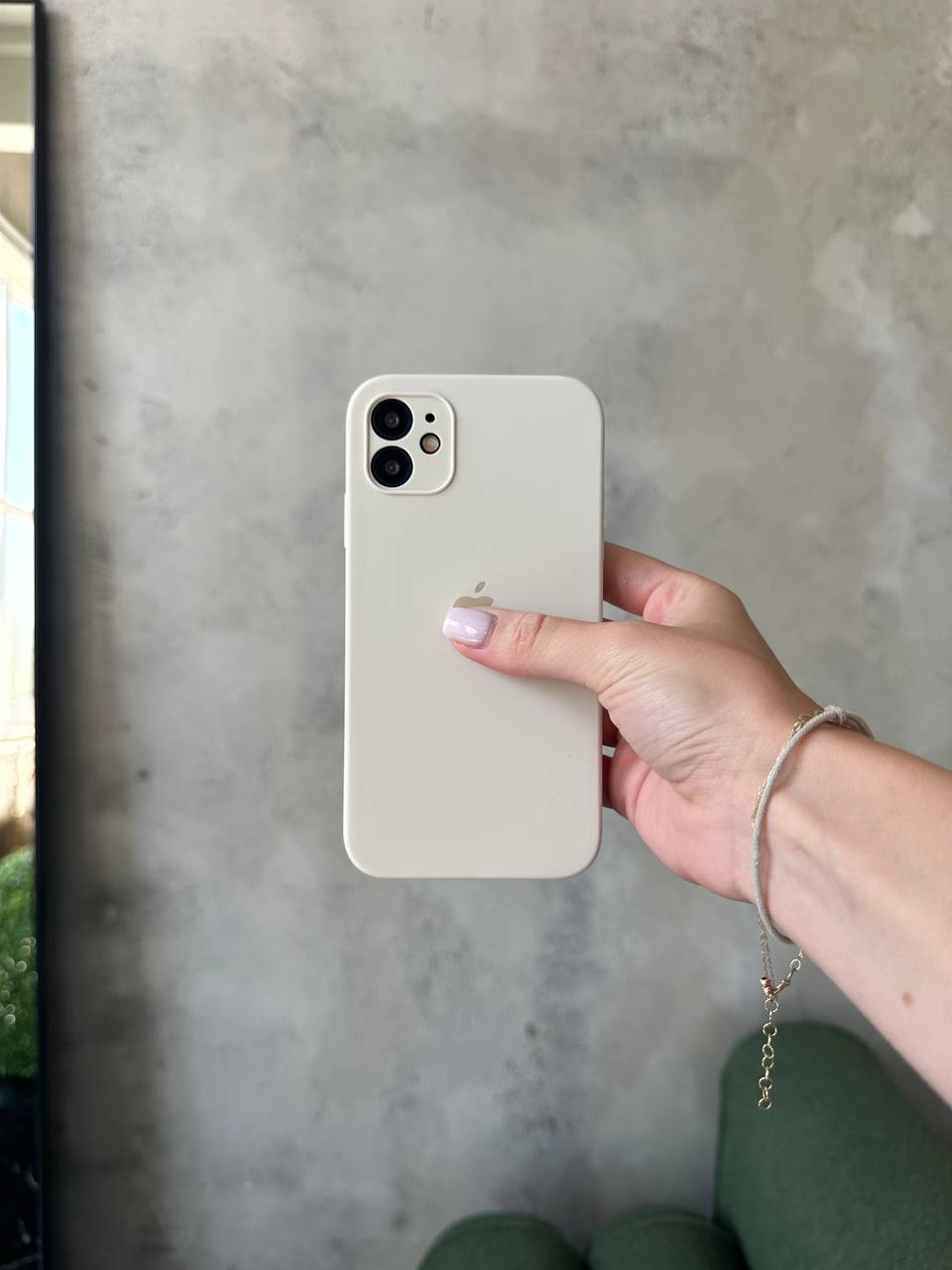 Чохол Silicone case із закритою камерою на iPhone 12 Mini Beige #10