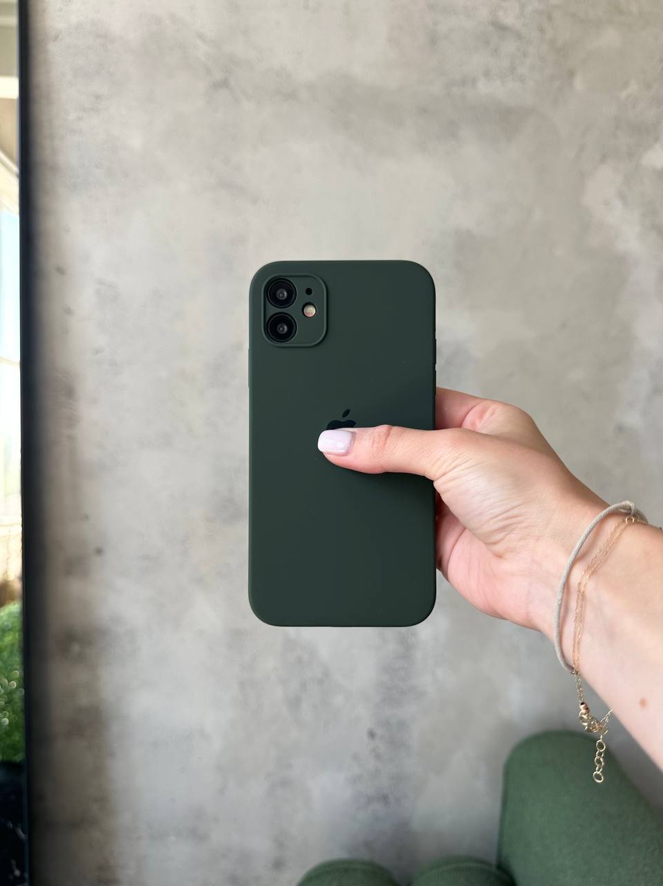 Чохол Silicone case із закритою камерою на iPhone 12 Mini Cyprus Green #40