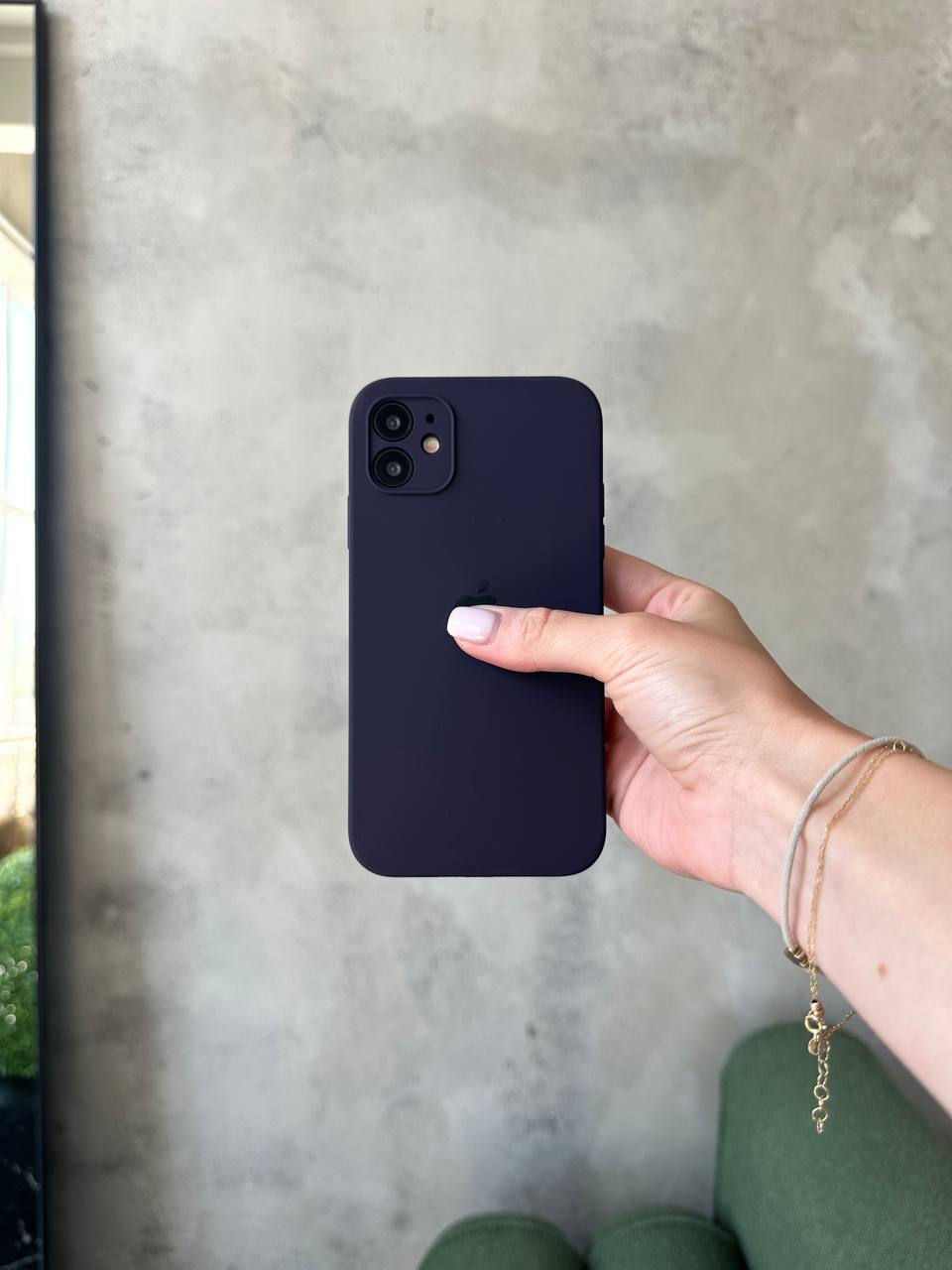 Чохол Silicone case із закритою камерою на iPhone 12 Mini Elderberry #59