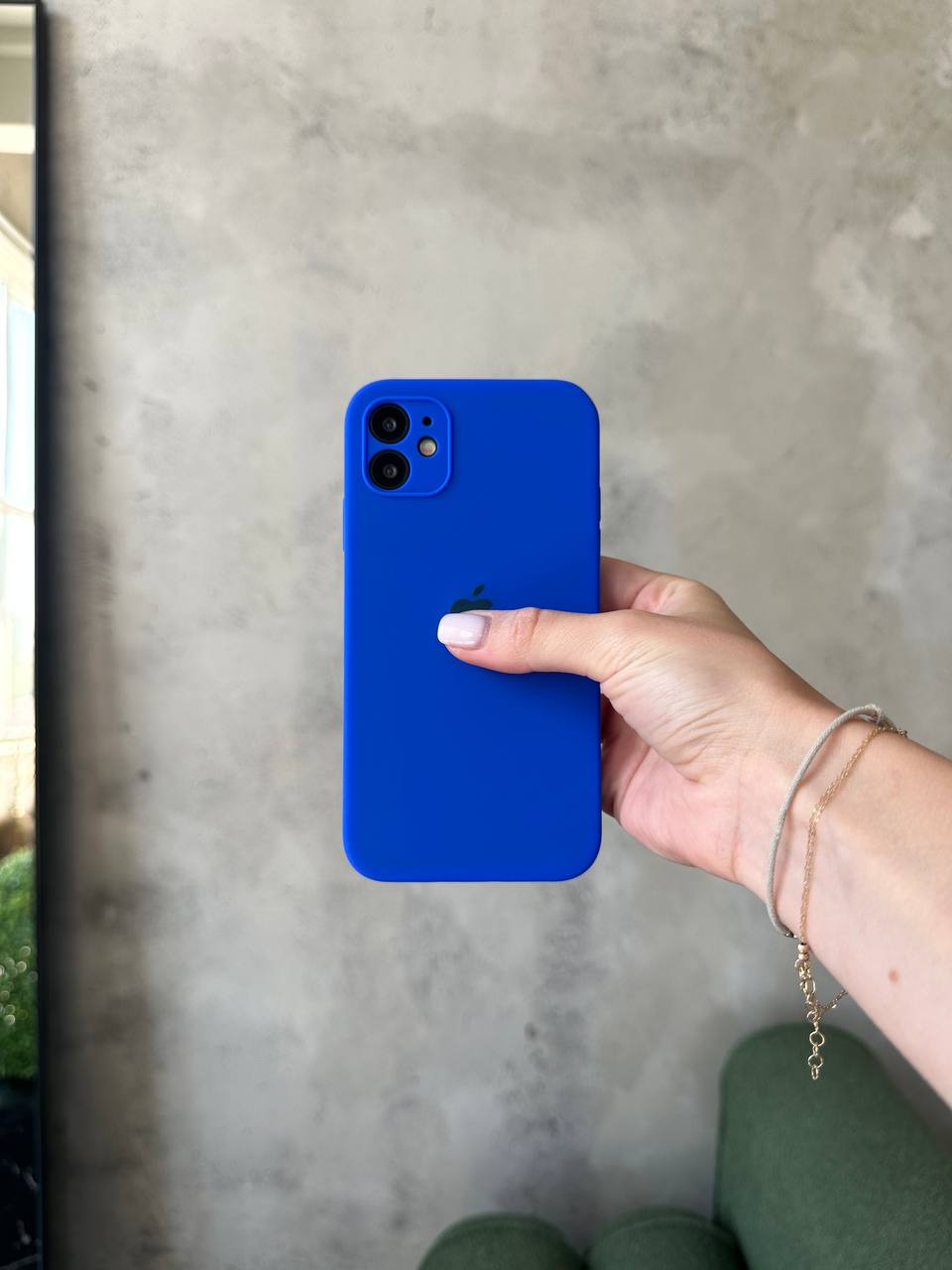 Чохол Silicone case із закритою камерою на iPhone 12 Mini Electric Blue #45