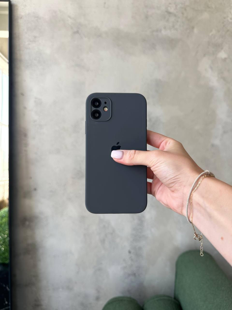 Чохол Silicone case із закритою камерою на iPhone 12 Mini Graphite #12