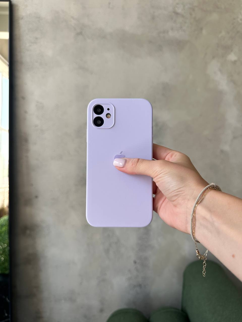 Чохол Silicone case із закритою камерою на iPhone 12 Mini Lilac Purple #58