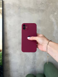 Чохол Silicone case із закритою камерою на iPhone 12 Mini Marsala #35