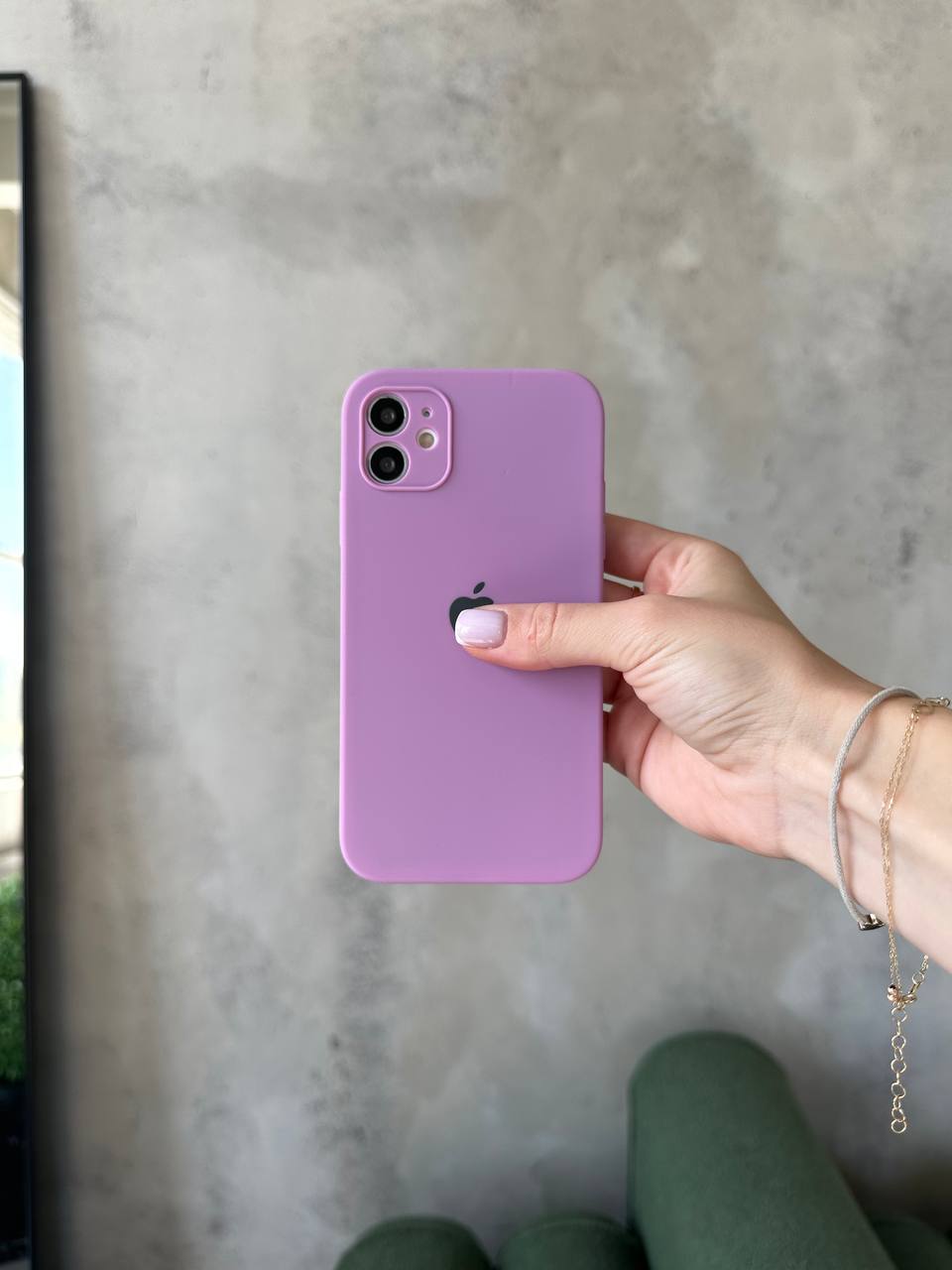 Чохол Silicone case із закритою камерою на iPhone 12 Mini Mauve #60
