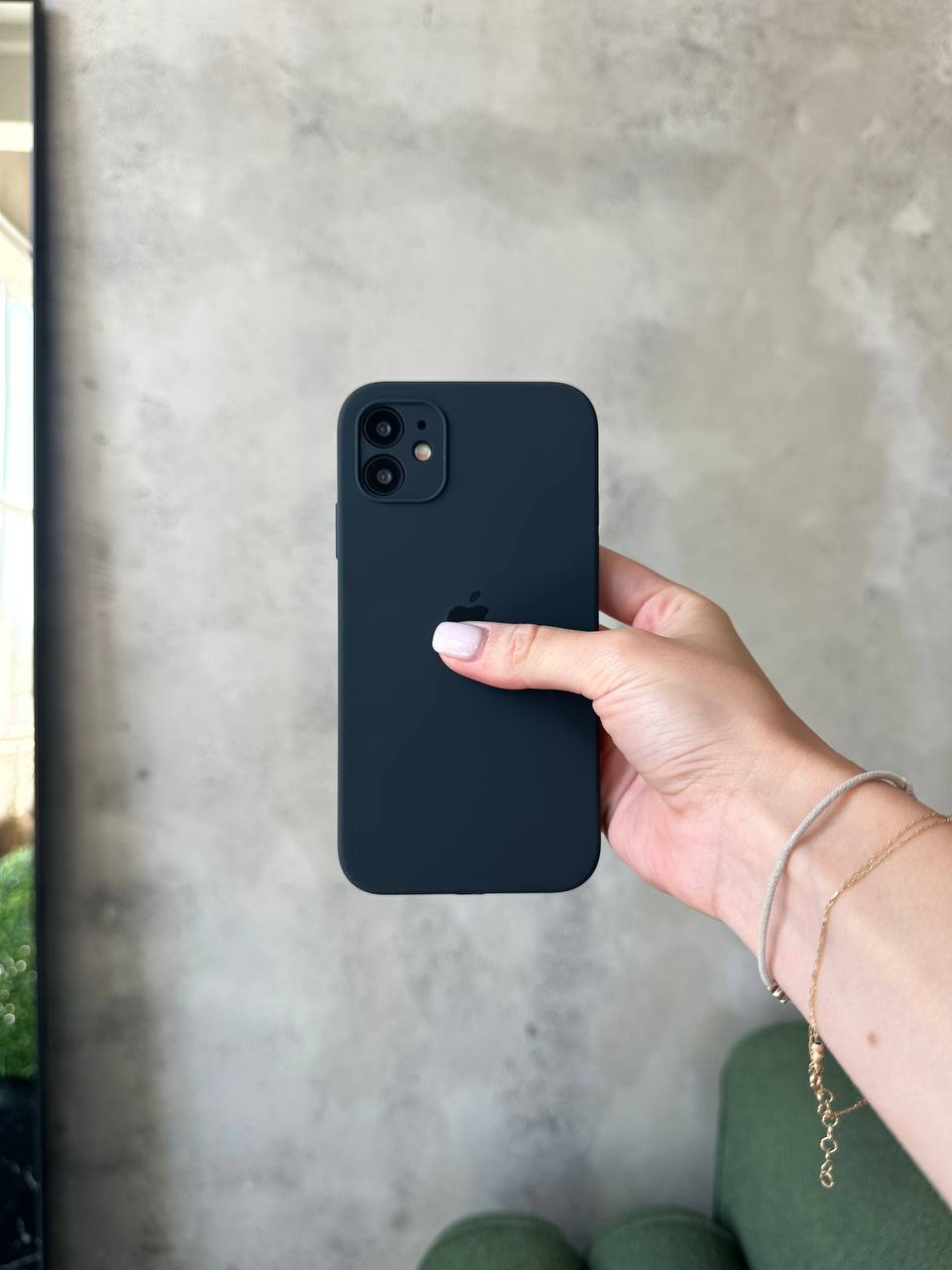 Чохол Silicone case із закритою камерою на iPhone 12 Mini Midnight #55