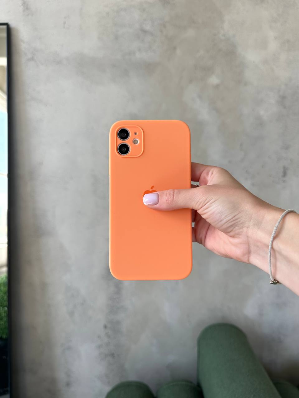 Чохол Silicone case із закритою камерою на iPhone 12 Mini Papaya #34