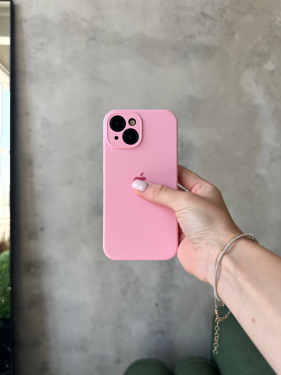 Чохол Silicone case із закритою камерою на iPhone 13 Baby Pink #06