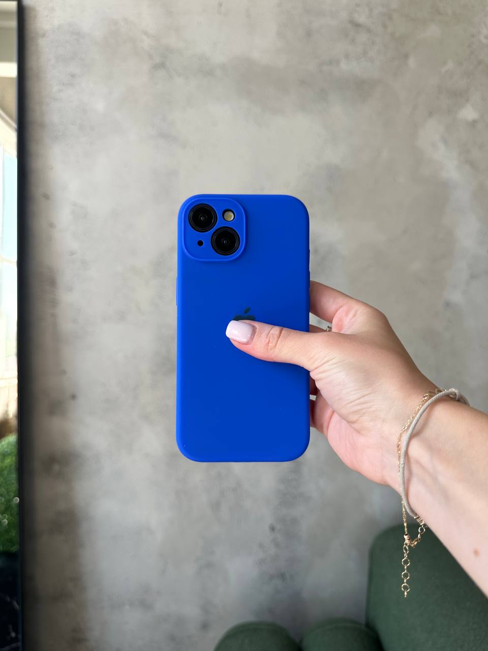 Чохол Silicone case із закритою камерою на iPhone 13 Mini Electric Blue #45