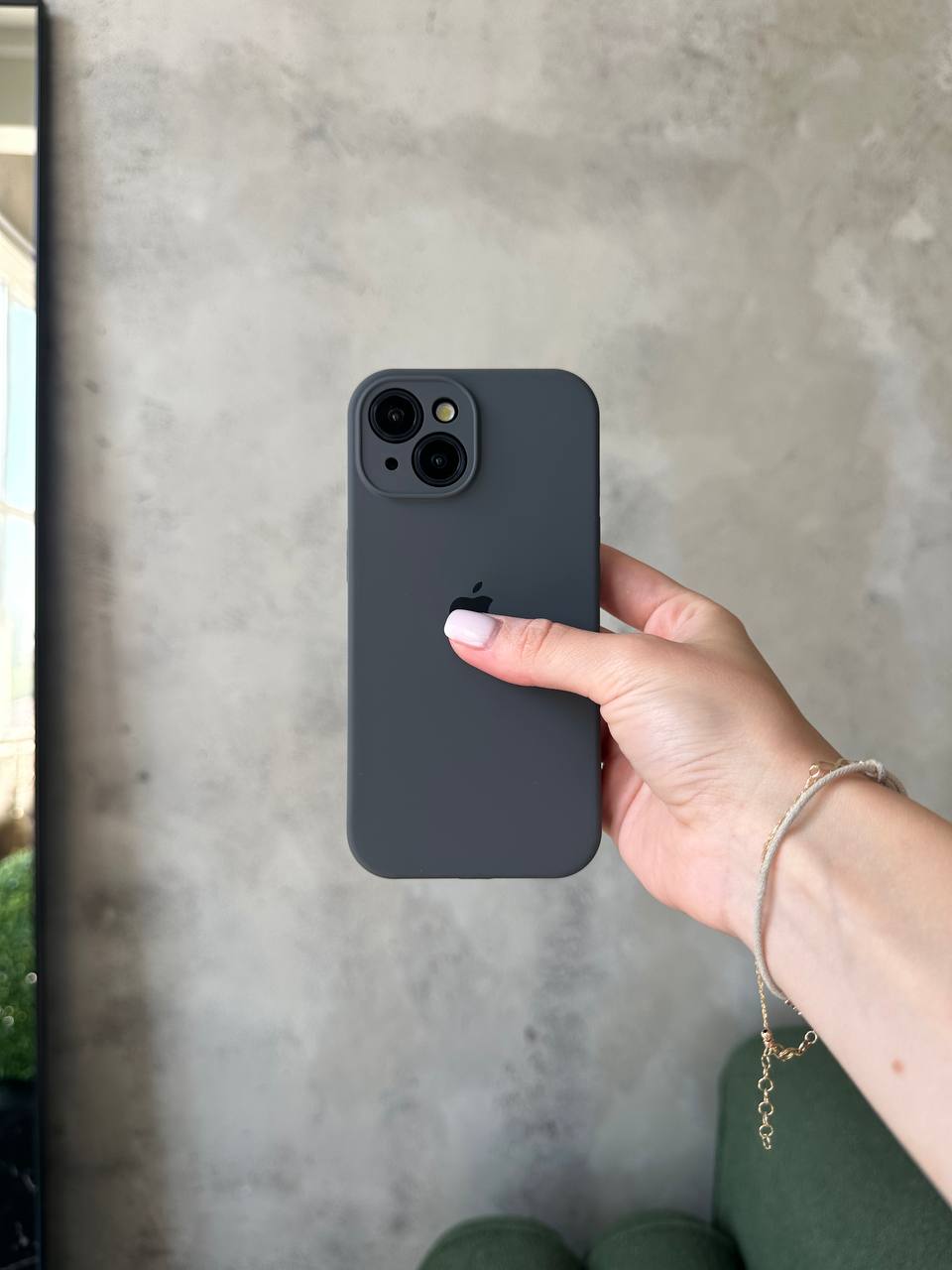 Чохол Silicone case із закритою камерою на iPhone 13 Mini Graphite #12