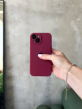 Чохол Silicone case із закритою камерою на iPhone 15 Marsala #35