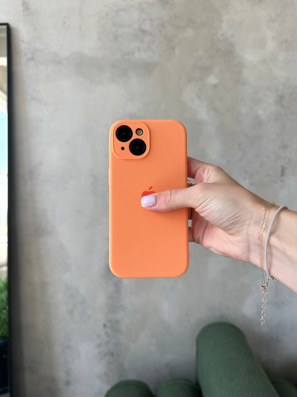 Чохол Silicone case із закритою камерою на iPhone 14 Papaya #34