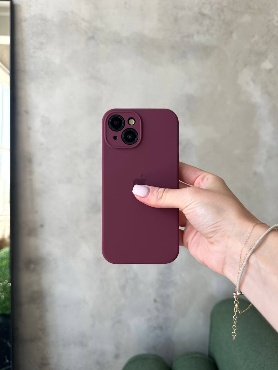 Чохол Silicone case із закритою камерою на iPhone 14 Plum #47