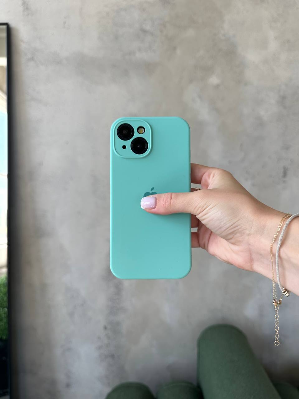 Чохол Silicone case із закритою камерою на iPhone 14 Sea Blue #17