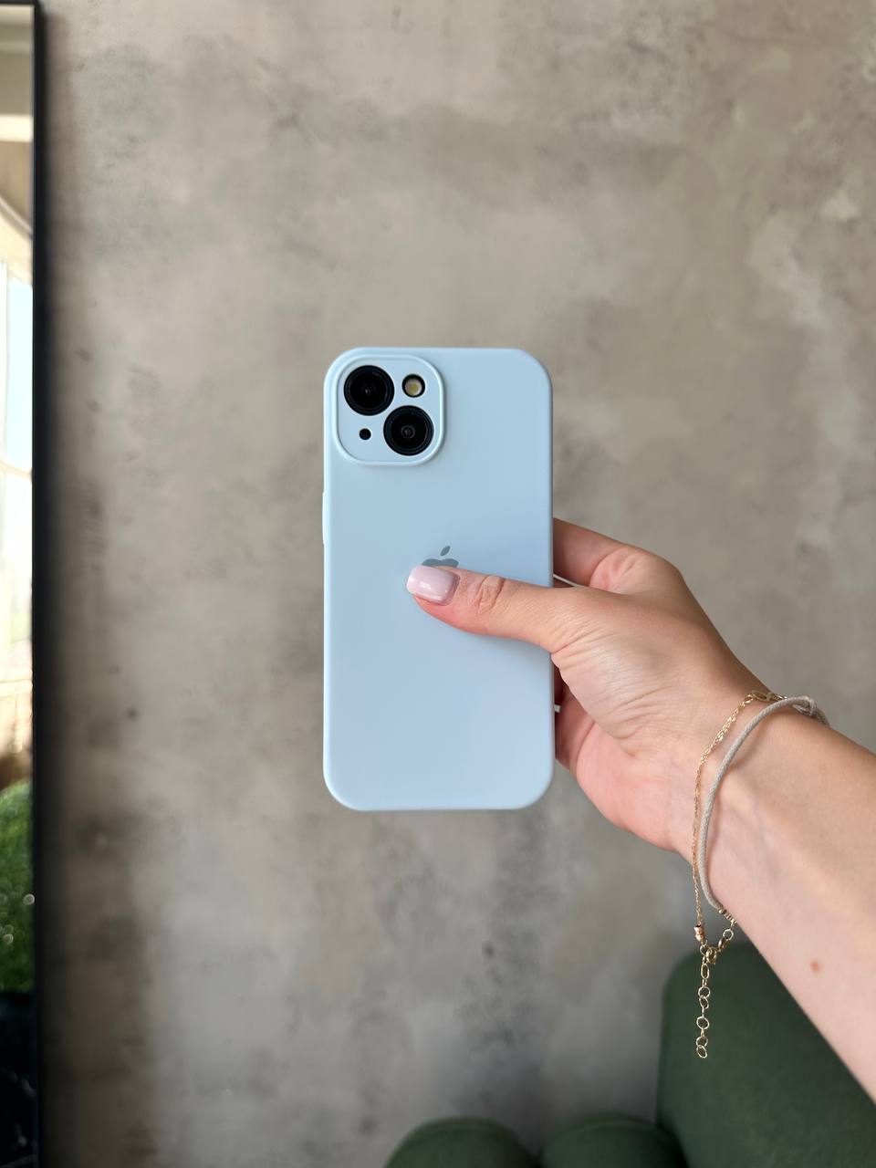 Чохол Silicone case із закритою камерою на iPhone 15 Sky Blue #27