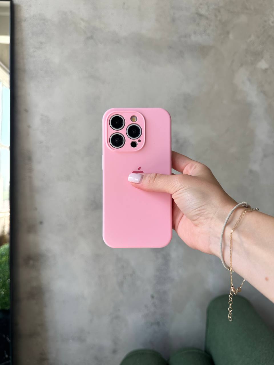 Чохол Silicone case із закритою камерою на iPhone 14 Pro Baby Pink #06