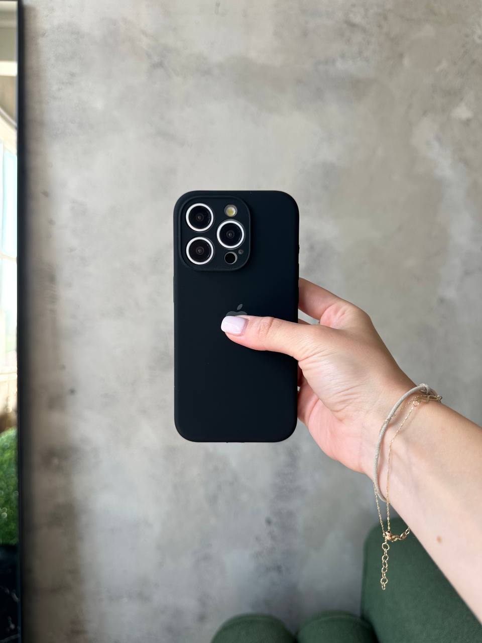 Чохол Silicone case із закритою камерою на iPhone 14 Pro Black #14