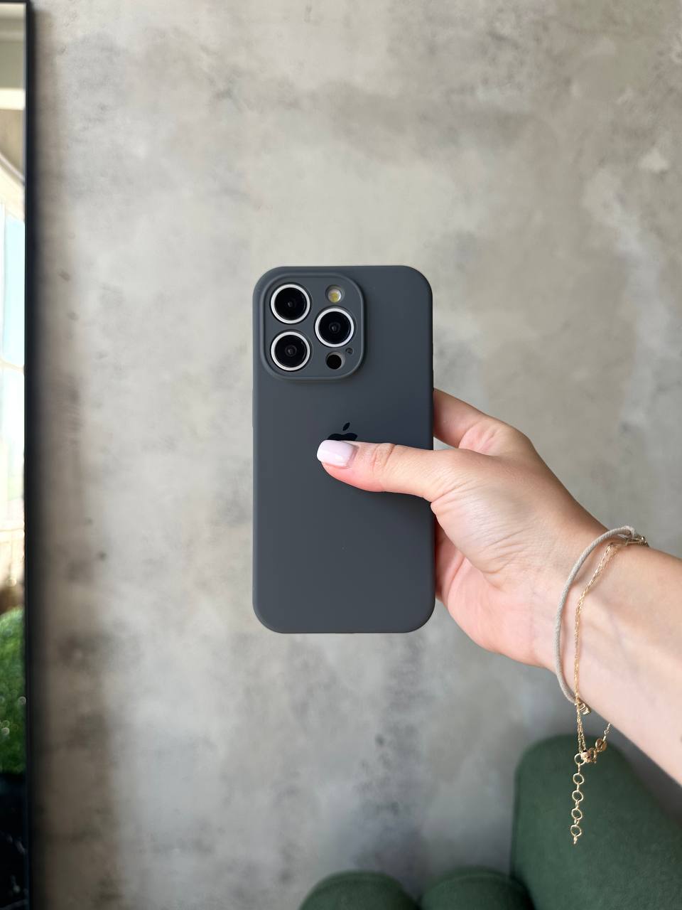 Чохол Silicone case із закритою камерою на iPhone 13 Pro Max Graphite #12