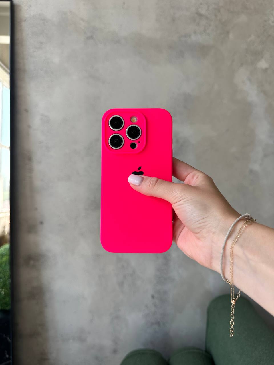 Чохол Silicone case із закритою камерою на iPhone 13 Pro Shiny Pink #23