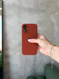 Чохол Silicone case із закритою камерою на iPhone 16+ Brown #42