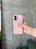 Чохол Silicone case із закритою камерою на iPhone 16+ Chalk Pink #57