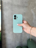 Чохол Silicone case із закритою камерою на iPhone 16+ Light Cyan #48
