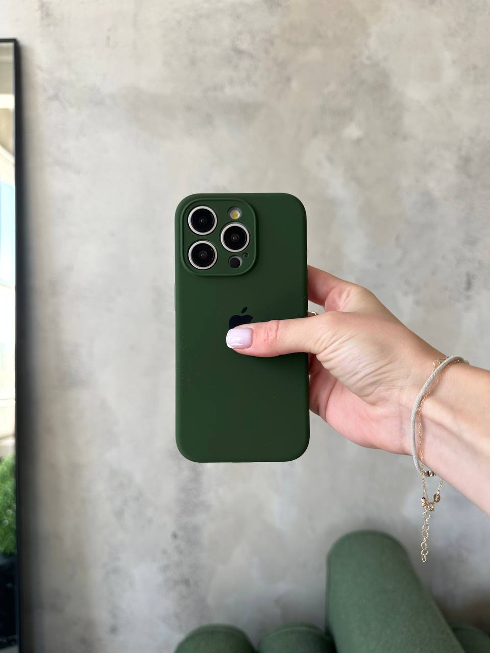 Чохол Silicone case із закритою камерою на iPhone 13 Pro Pacific Green #31