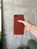 Чехол Silicone case с закрытой камерой на iPhone 7+/8+ Brown #42