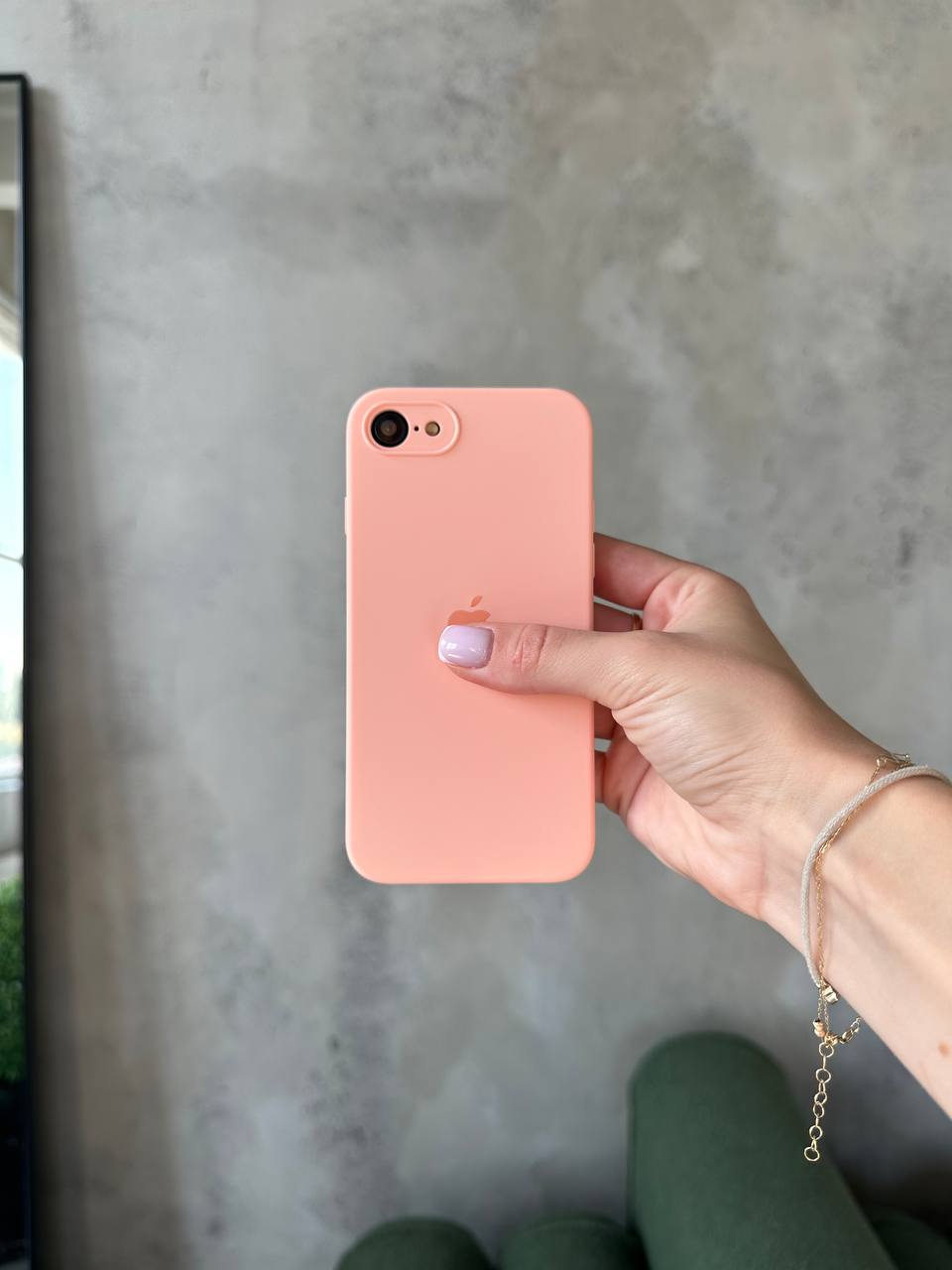 Чохол Silicone case із закритою камерою на iPhone SE 2020 / 2022 Grapefruit #37