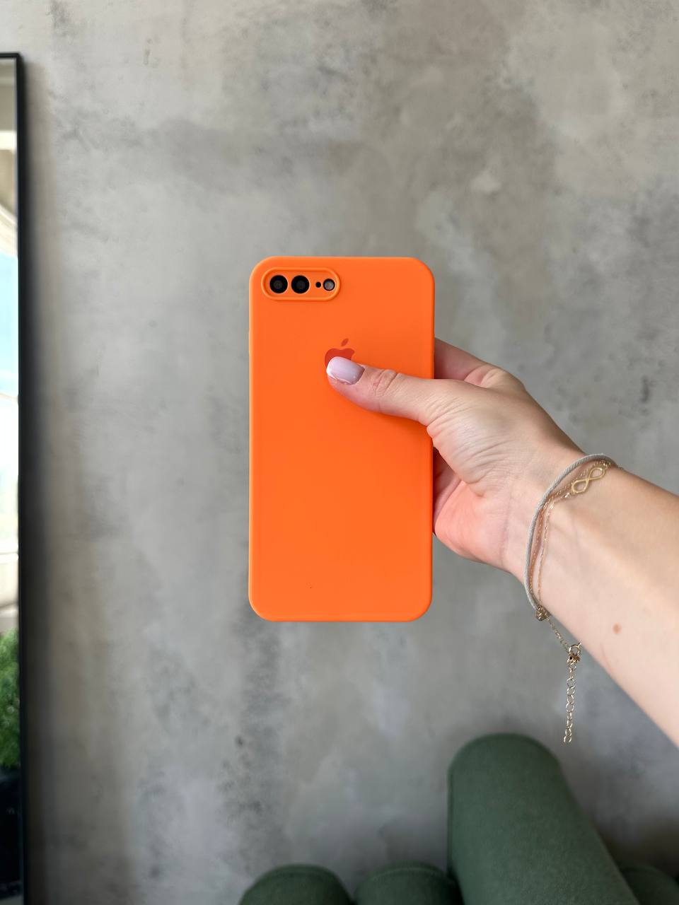 Чохол Silicone case із закритою камерою на iPhone 7+/8+ Kumquat #52