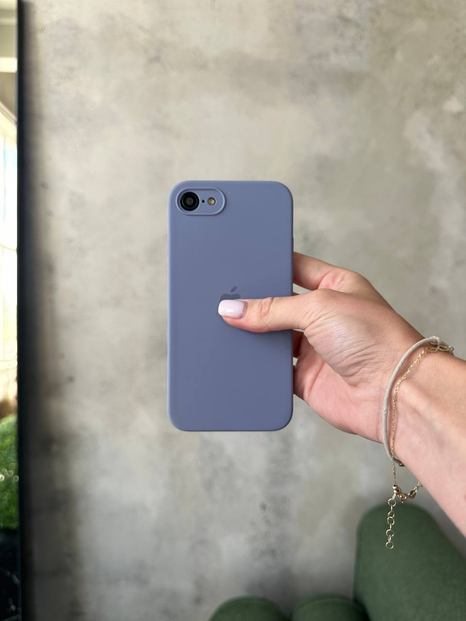 Чохол Silicone case із закритою камерою на iPhone SE 2020/2022 Lavander Grey #28