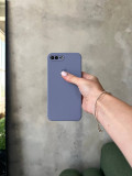 Чехол Silicone case с закрытой камерой на iPhone 7+/8+ Lavander Grey #28
