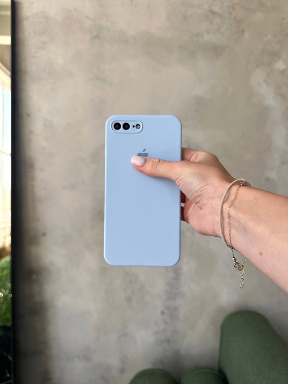 Чохол Silicone case із закритою камерою на iPhone 7+/8+ Lilac #05