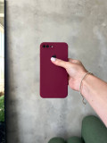 Чехол Silicone case с закрытой камерой на iPhone 7+/8+ Marsala #35