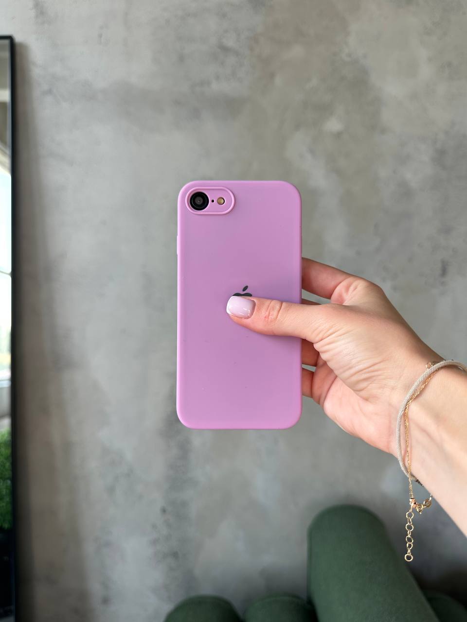 Чехол Silicone case с закрытой камерой на iPhone 7/8 Mauve #60