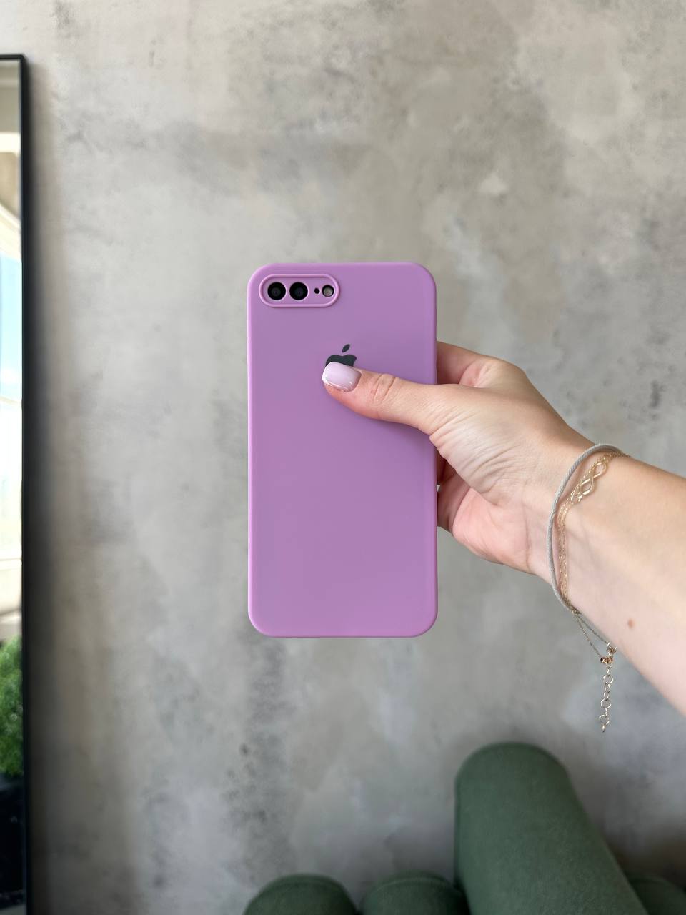 Чохол Silicone case із закритою камерою на iPhone 7+/8+ Mauve #60