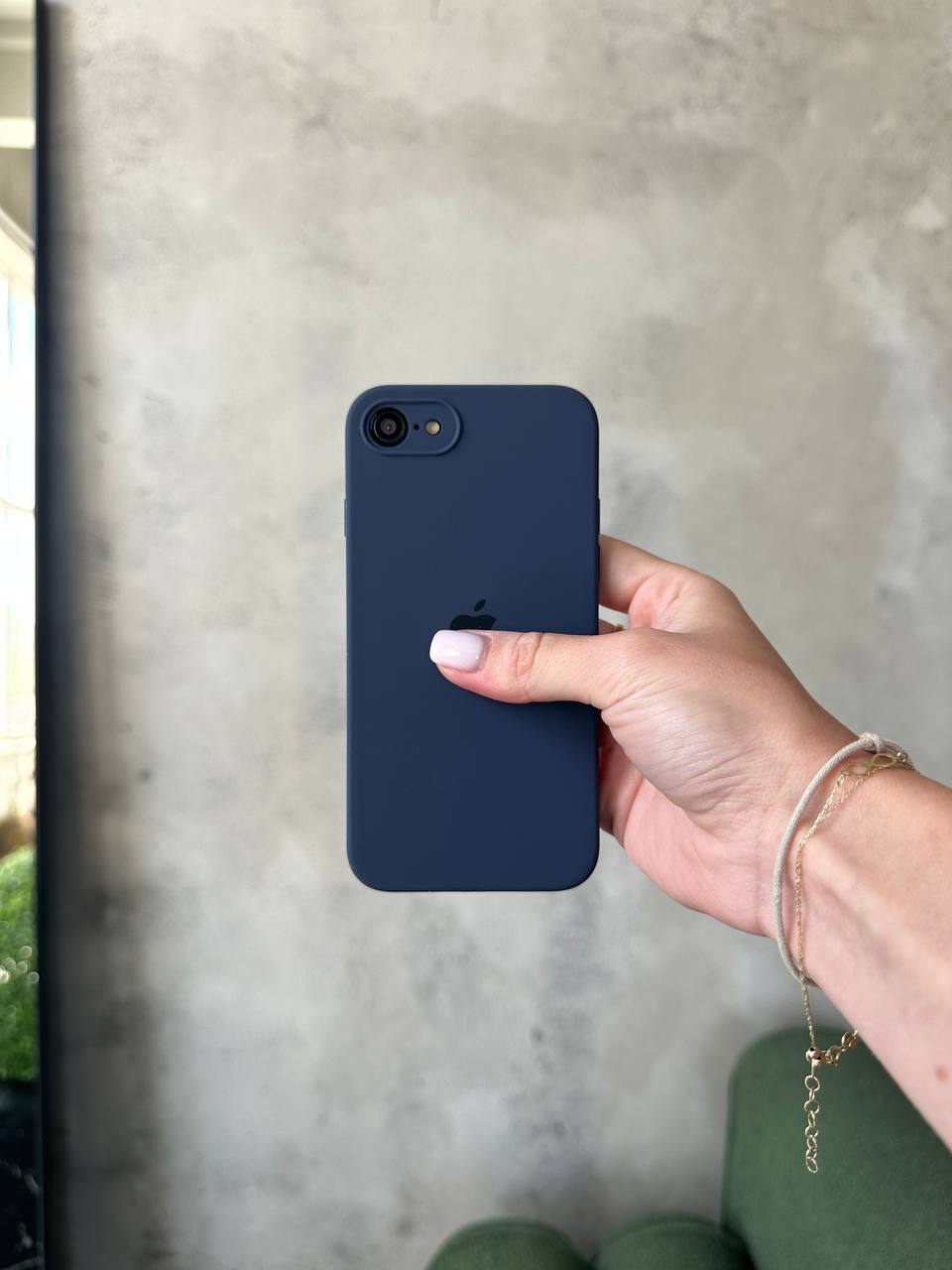 Чохол Silicone case із закритою камерою на iPhone SE 2020/2022 Midnight Blue #07