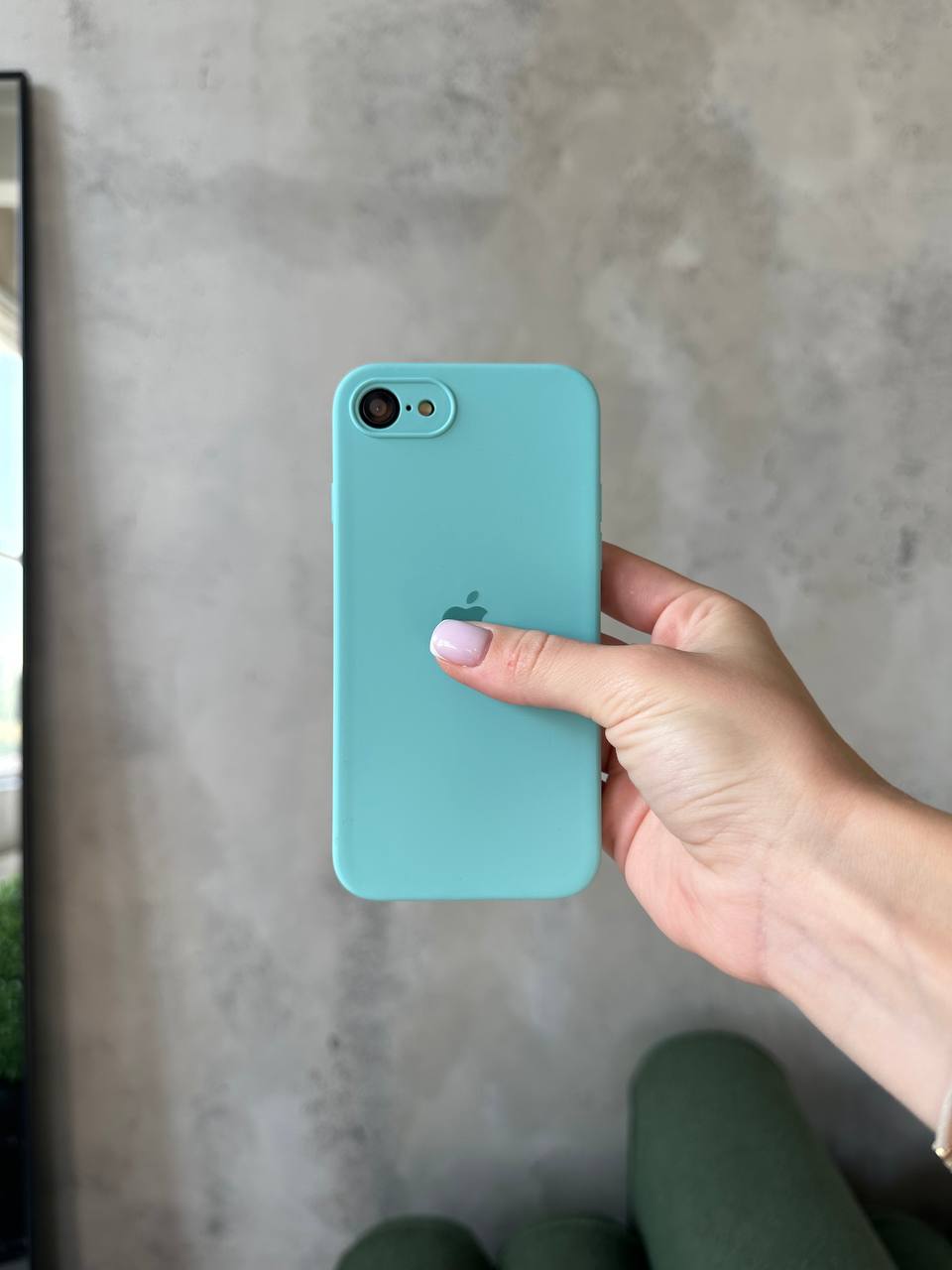 Чохол Silicone case із закритою камерою на iPhone SE 2020/2022 Sea Blue #17