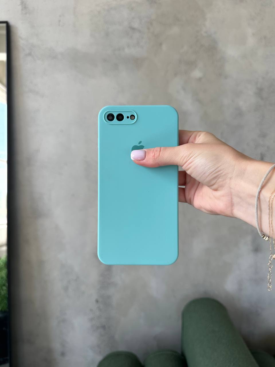 Чохол Silicone case із закритою камерою на iPhone 7+/8+ Sea Blue #17
