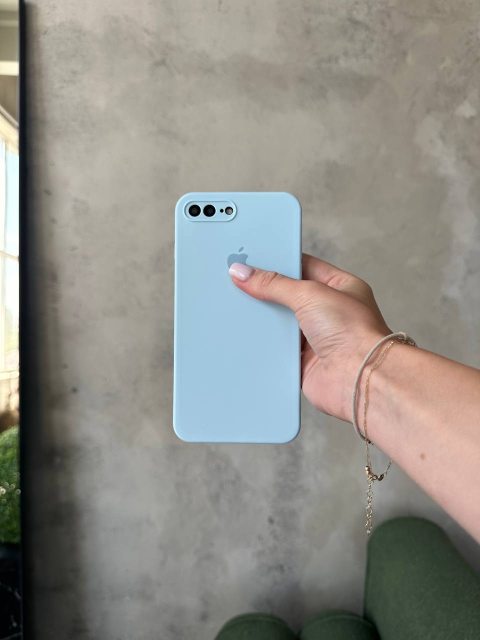 Чохол Silicone case із закритою камерою на iPhone 7+/8+ Sky Blue #27