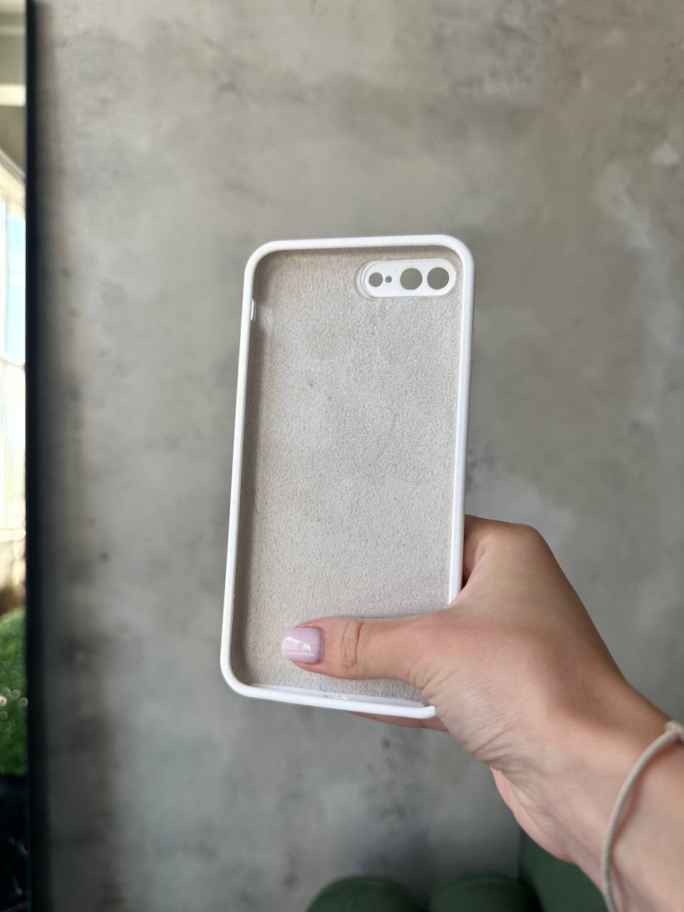 Чохол Silicone case із закритою камерою на iPhone 7+ / 8+ White #08