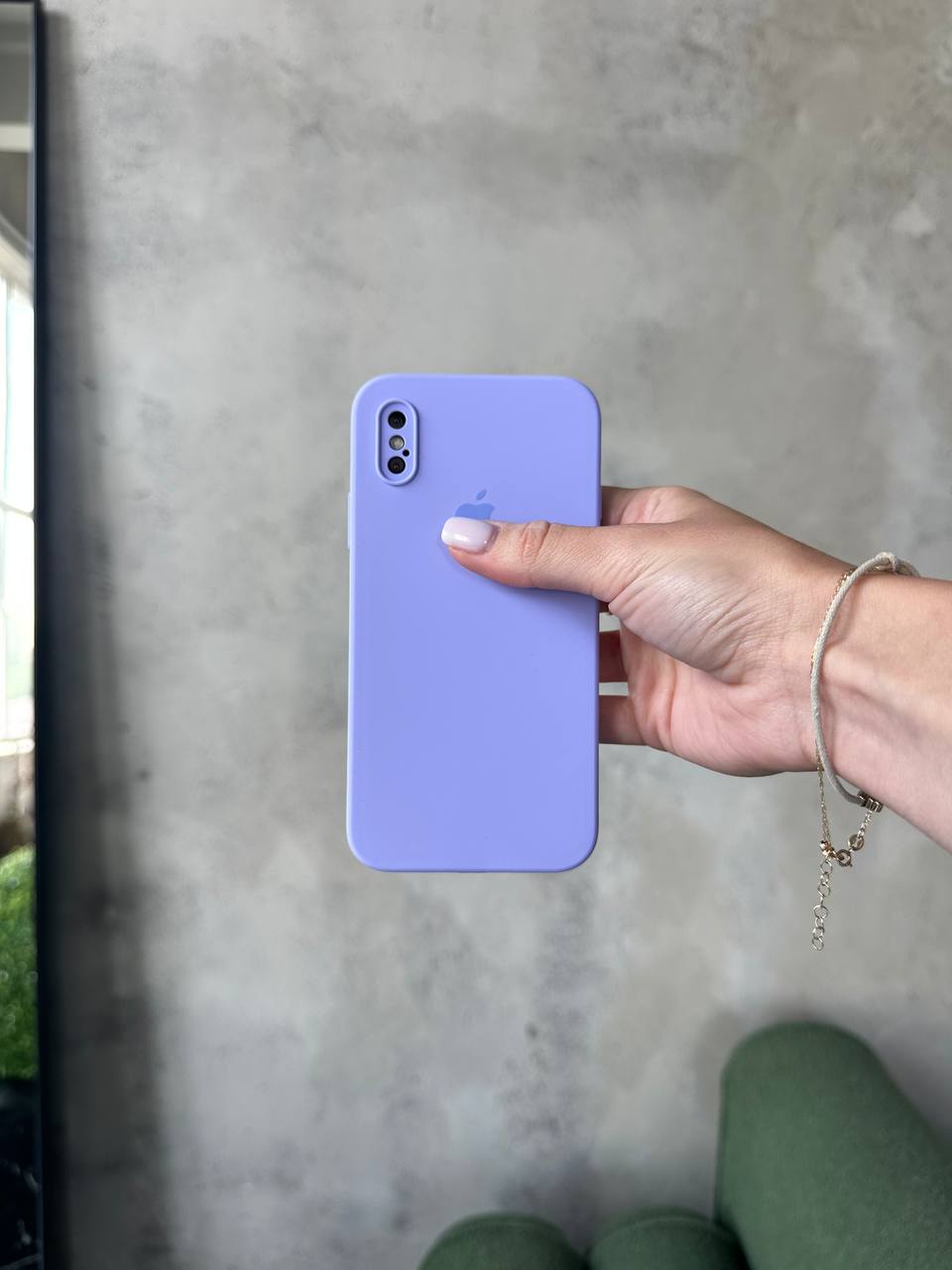 Чохол Silicone case із закритою камерою на iPhone X/XS Elegant Purple #26