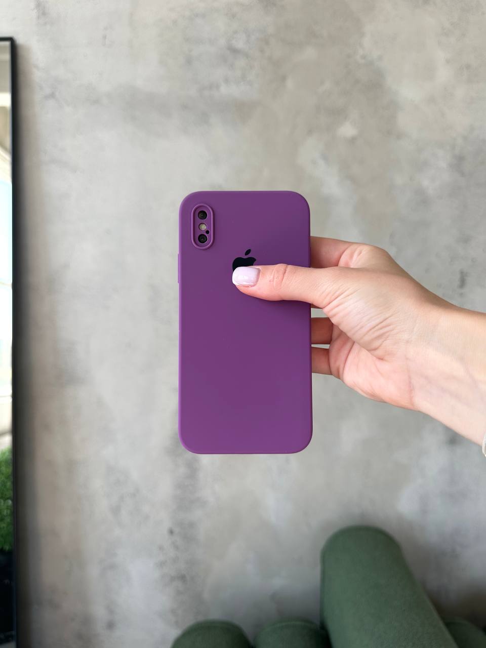 Чохол Silicone case із закритою камерою на iPhone XS Max Grape #19