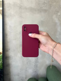 Чохол Silicone case із закритою камерою на iPhone XS Max Marsala #35