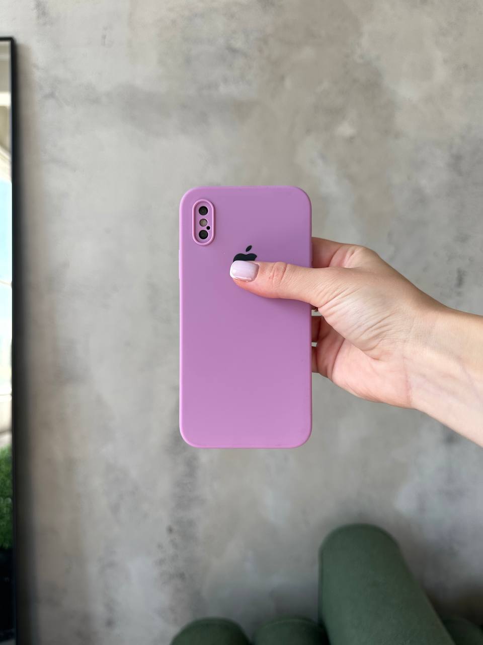 Чохол Silicone case із закритою камерою на iPhone X/XS Mauve #60