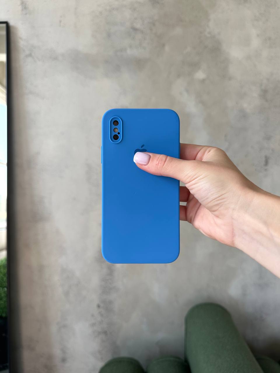 Чехол Silicone case с закрытой камерой для iPhone XS Max Royal Blue #03