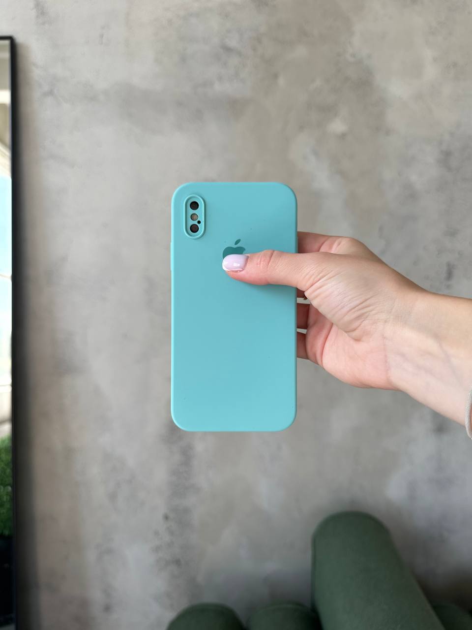 Чохол Silicone case із закритою камерою на iPhone X/XS Sea Blue #17