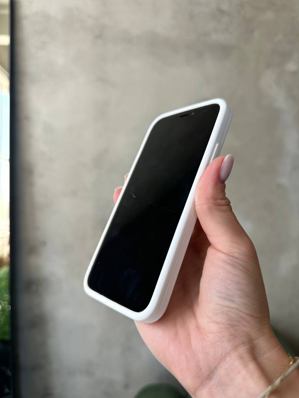 Чехол Silicone case с закрытой камерой для iPhone X/XS White #08