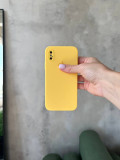 Чохол Silicone case із закритою камерою на iPhone XS Max Yellow #04