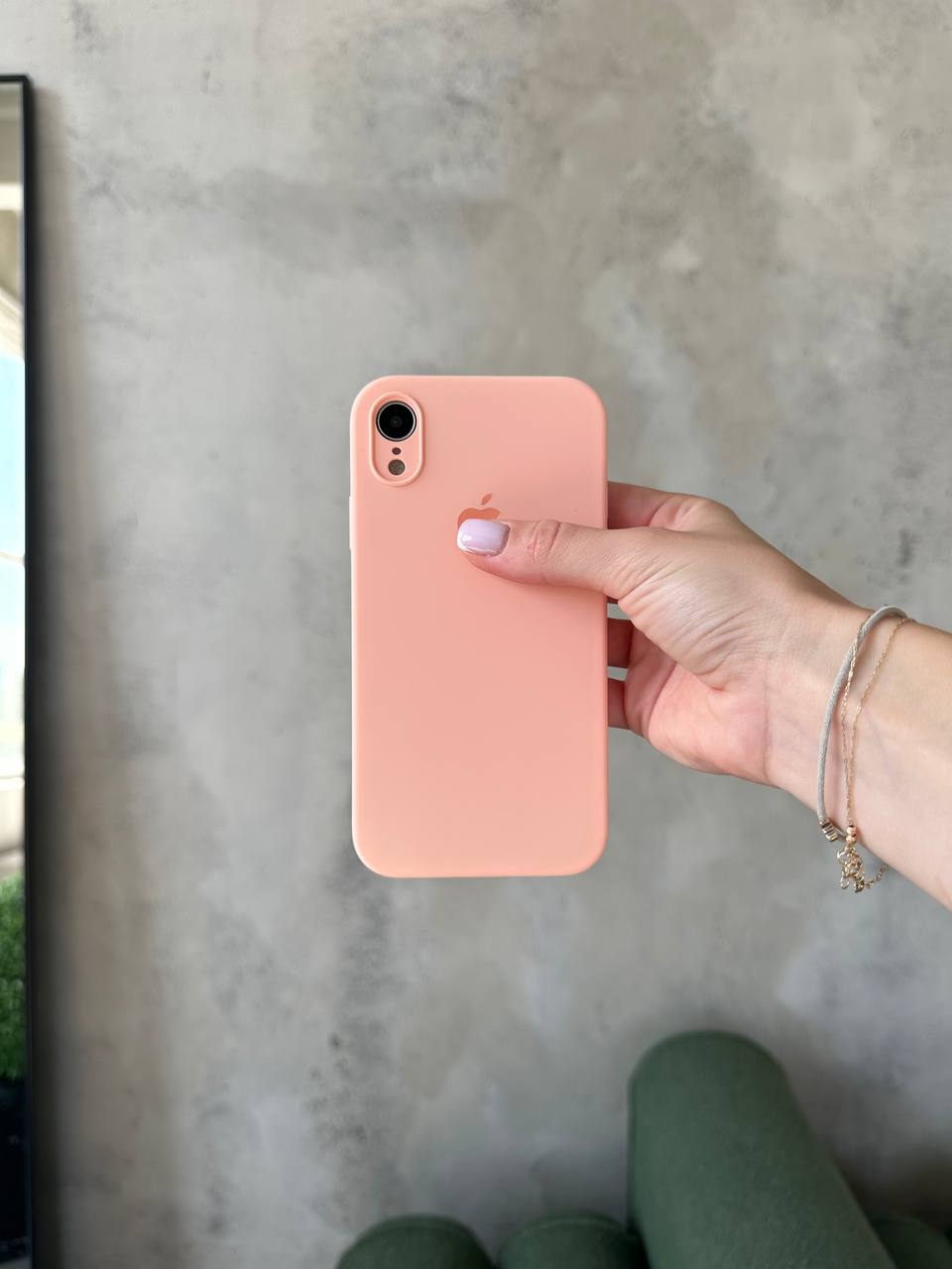 Чохол Silicone case із закритою камерою на iPhone XR Grapefruit #37