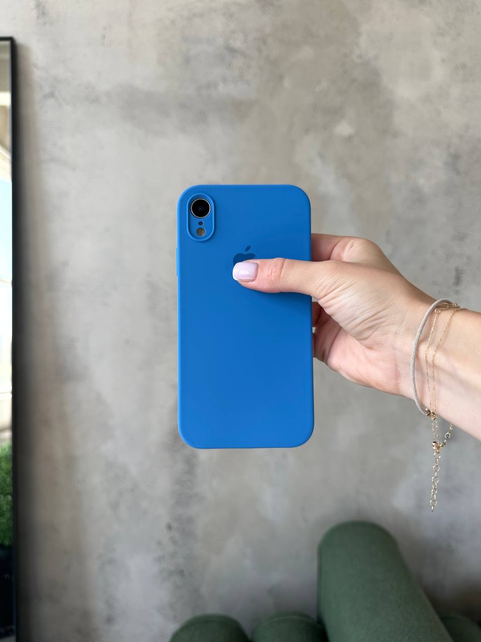 Чехол Silicone case с закрытой камерой на iPhone XR Royal Blue #03